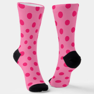 Hot Pink auf rosa Polka Dots Design Socken