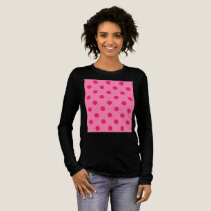 Hot Pink auf rosa Polka Dots Design Tri-Blend Shirt