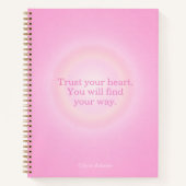 Hot Pink Aura Message Notebook Notizblock (Vorderseite)