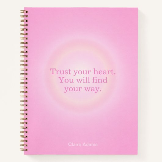 Hot Pink Aura Message Notebook Notizblock (Vorderseite)