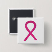 Hot Pink Awareness Ribbon Custom Art Buttone Button (Vorne & Hinten)