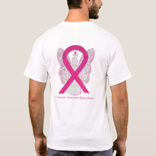 Hot Pink Awareness Ribbon Engel Custom Shirts