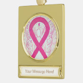 Hot Pink Awareness Ribbon Engel Ornament (Links)