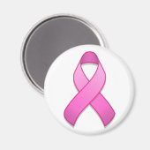 Hot Pink Awareness Ribbon Magnet (Vorderseite/Rückseite)