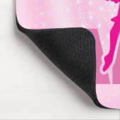 Hot Pink Ballerina Tanz Sparkasse Mousepad (Ecke)