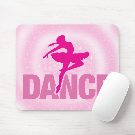 Hot Pink Ballerina Tanz Sparkasse Mousepad (Mit Mouse)