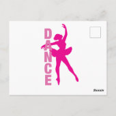 Hot Pink Ballerina Tanz Sparkasse Postkarte (Rückseite)