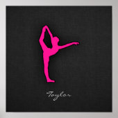 Hot Pink Ballet Dancer Poster (Vorne)