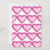 Hot-Pink Balloon 1. Geburtstag Einladung (Rückseite)