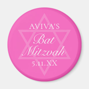 Hot Pink Bat Mitzvah Party Star von David Magnet