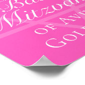 Hot Pink Bat Mitzvah Party Star von David Poster (Ecke)