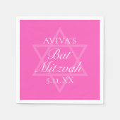 Hot Pink Bat Mitzvah Party Star von David Serviette (Vorderseite)