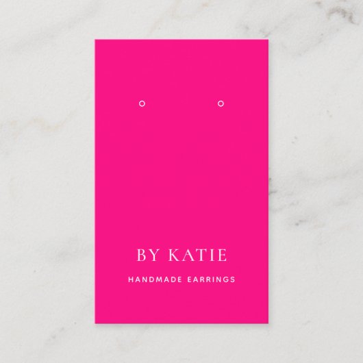 Hot-Pink-Benutzerdefinierte Ohrensichtkarte Visitenkarte (Vorderseite)