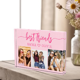 Hot Pink Best Friends 3 Foto Collage Keepake