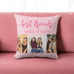 Hot Pink Best Friends 3 Foto Collage Keepake Kissen<br><div class="desc">Feiern Sie Freundschaft mit dem Hot Pink Best Friends 3 Foto Collage Keepake Kissen Kissen. Personalisiert mit einem lebhaften, heißen rosa Design, verfügt es über eine wunderschön gestaltete Collage aus drei hochgeschätzten Fotos, die mit Ihren besten Freunden besondere Momente erleben. Dieses aus hochwertigen Materialien gefertigte Kissen verleiht jedem Raum eine...</div>