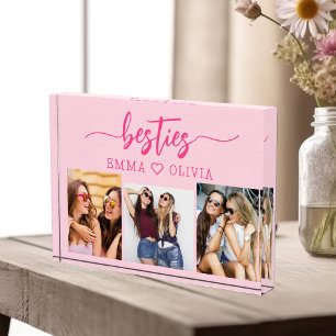 Hot Pink Besties Freunde 3 Foto Collage Keepake