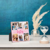 Hot Pink Besties Friends 6 Foto Collage Keepake Fotoplatte (InSitu)