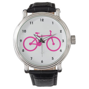 Hot Pink Bicycle; Fahrrad Armbanduhr