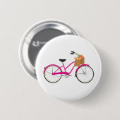 Hot PInk Bicycle with Orange Button (Vorne & Hinten)