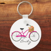 Hot PInk Bicycle with Orange Schlüsselanhänger (Vorderseite)