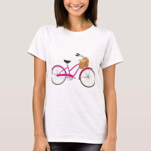 Hot PInk Bicycle with Orange T-Shirt (Vorderseite)