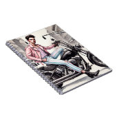 Hot-Pink-Biker Notizblock (Rechte Seite)