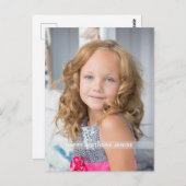 Hot Pink Birthday Foto Custom Postkarte (Vorne/Hinten)