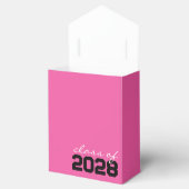 Hot Pink & Black Abschluss Gefälligkeitsboxen Geschenkschachtel (Geöffnet)