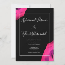 Hot Pink Black Bold Wedding