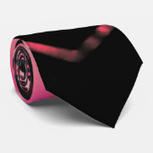 Hot Pink Black Creepy Spooky Spider Web Krawatte (Gerollt)