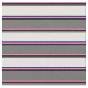 Hot Pink, Black, Dim Gray, Yellow & Midnight Blue Stoff