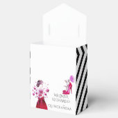 Hot Pink Black High Heel Shoes Quinceanera Party Geschenkschachtel (Geöffnet)