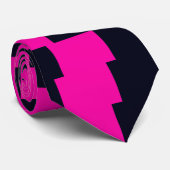 Hot Pink & Black Mens Awful Ugly Krawatte CricketD (Gerollt)