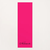 Hot Pink Black Namaste Typografie Yogamatte (Vorderseite)