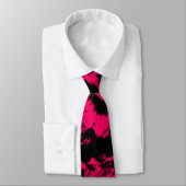 Hot Pink Black Neck Tie Krawatte (Gebunden)