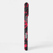 Hot pink Black Purple Camo Abstract iPhone Hülle (Rechte Seite)