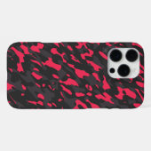 Hot pink Black Purple Camo Abstract iPhone Hülle (Rückseite (Horizontal))