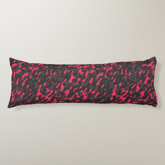 Hot pink Black Purple Camo Abstract Seitenschläferkissen (Vorderseite)