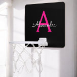 Hot Pink Black Script Name der Girl Monogram Mini Basketball Netz<br><div class="desc">Schwarz und Heiß rosa Einfache Script Name Mini Basketball Hoop. Das macht den perfekten 16 Geburtstag,  Hochzeit,  Brautparty,  Jubiläum,  Babydusche oder Junggeselinnen-Abschied Geschenk für jemanden,  der Lieben glamourösen Luxus und schicke Stile.</div>