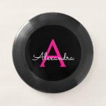 Hot Pink Black Script Name der Girl Monogram Wham-O Frisbee<br><div class="desc">Schwarz und Heiß rosa Einfache Script Name Frisbee Monogram. Dies macht den perfekten Abschluss,  Geburtstag,  Hochzeit,  Brautparty,  Jubiläum,  Babydusche oder Junggeselinnen-Abschied Geschenk für jemanden,  die Lieben glamourösen Luxus und schicke Stile.</div>