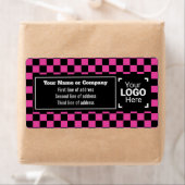 Hot Pink & Black Squares - Checked Small Business (Insitu)