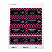 Hot Pink & Black Squares - Checked Small Business (Vorne)