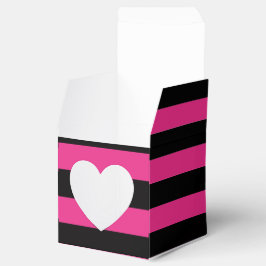 Hot Pink & Black Streifen Cupcake Boxen Geschenkschachtel