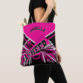 Hot Pink, Black & White Chereleader Design Tasche (Von Nahem)