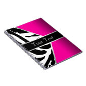Hot Pink Black Zebra Spiral Notebook Notizblock (Rechte Seite)