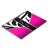 Hot Pink Black Zebra Spiral Notebook Notizblock (Linke Seite)