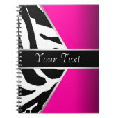 Hot Pink Black Zebra Spiral Notebook Notizblock (Vorderseite)