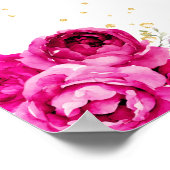 Hot Pink Blonde Hair Princess Geburtstag Willkomme Poster (Ecke)