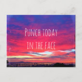 Hot Pink Blue Coast Sunset Punch heute Angebot Postkarte (Vorderseite)