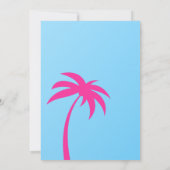 Hot Pink & Blue Modern Foto 35. Geburtstag Einladung (Rückseite)